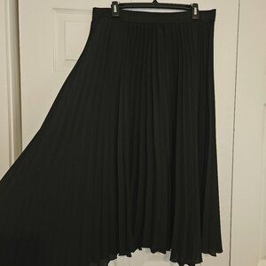 Womens XL Skirt Elegant Sheer Chiffon Pleaded Dark Fairy Modest Halloween Goth